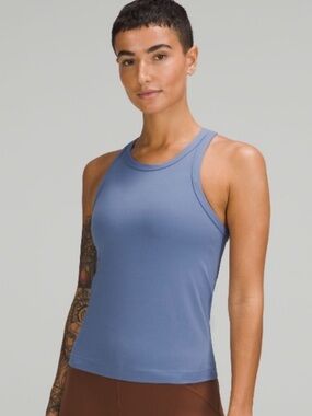 lululemon athletica Blue Racerback Tank Top NWOT